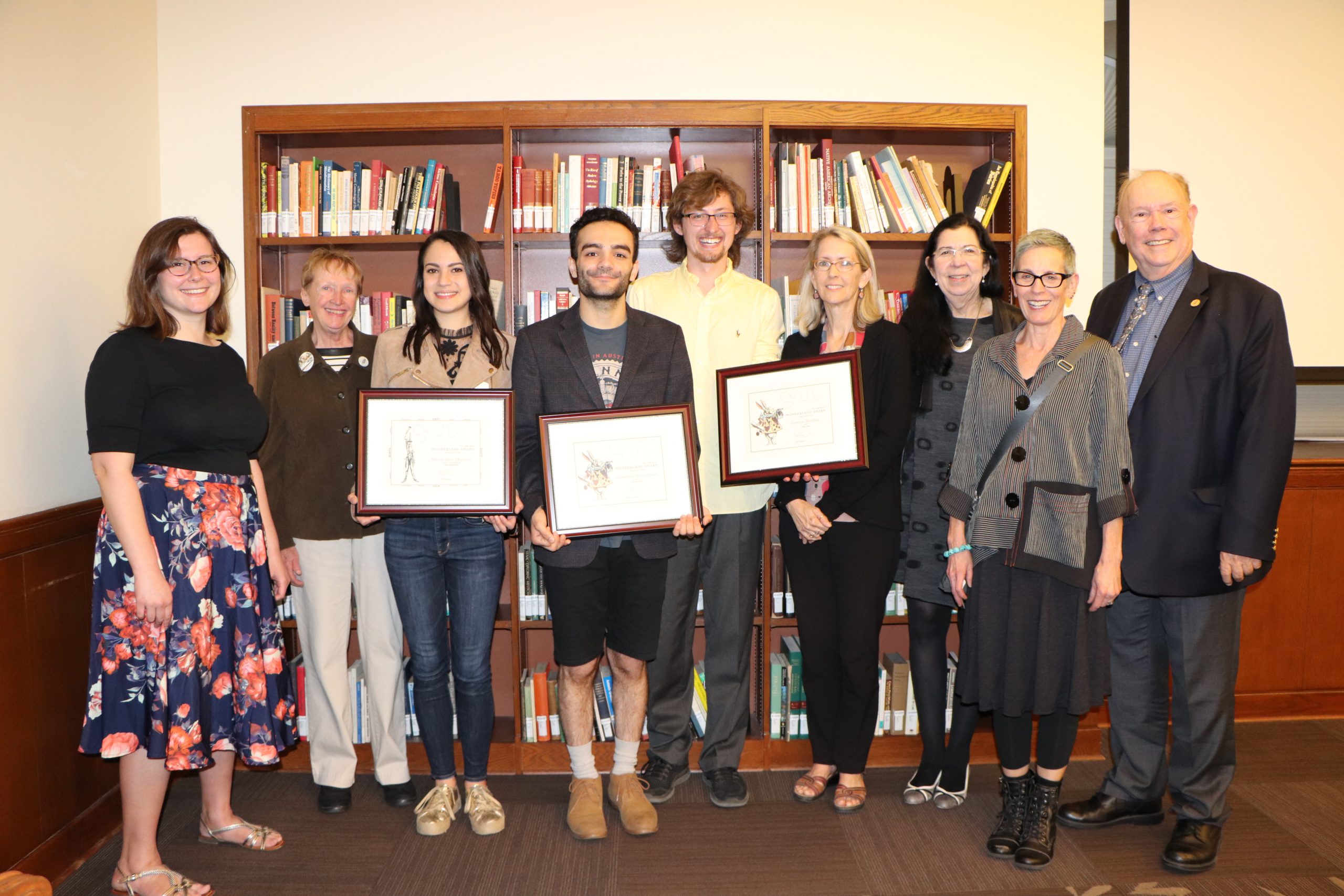 2018 USC Libraries Wonderland Award winners and judges (Photo by Anne-Marie Maxwell)