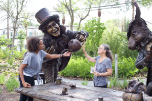 Alice in wonderland statue